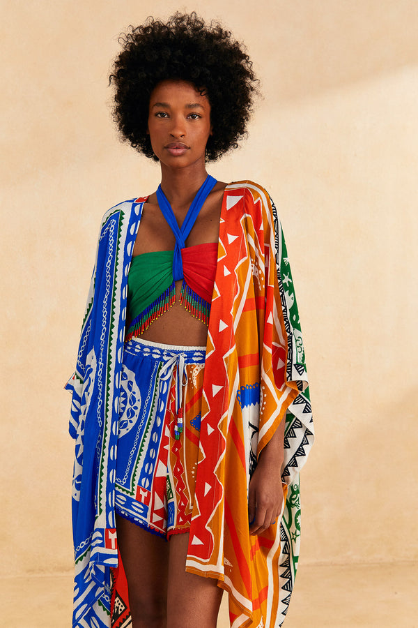 Farm Rio-Kimono-Pitta Colors Off-White Kimono-Just Brazil