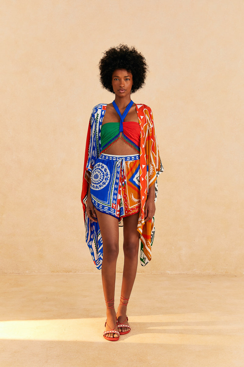 Farm Rio-Shorts-Pitta Colors Off-White Shorts-Just Brazil