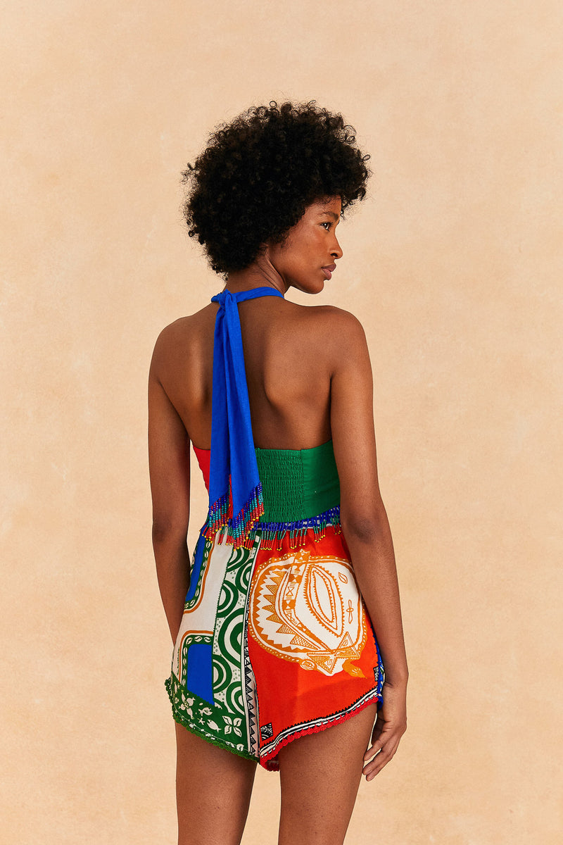 Farm Rio-Shorts-Pitta Colors Off-White Shorts-Just Brazil