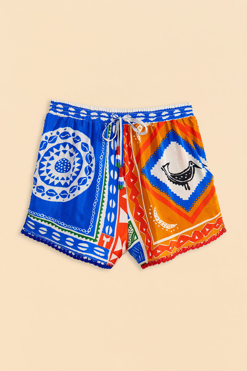 Farm Rio-Shorts-Pitta Colors Off-White Shorts-Just Brazil