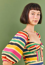 Farm Rio-Rainbow Stripes Midi Dress-Justbrazil