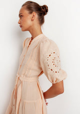 Kori-Retba Salmon Ecru Dress-Justbrazil