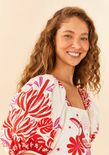Farm Rio-Rio Tiles Eng Midi Dress-Justbrazil