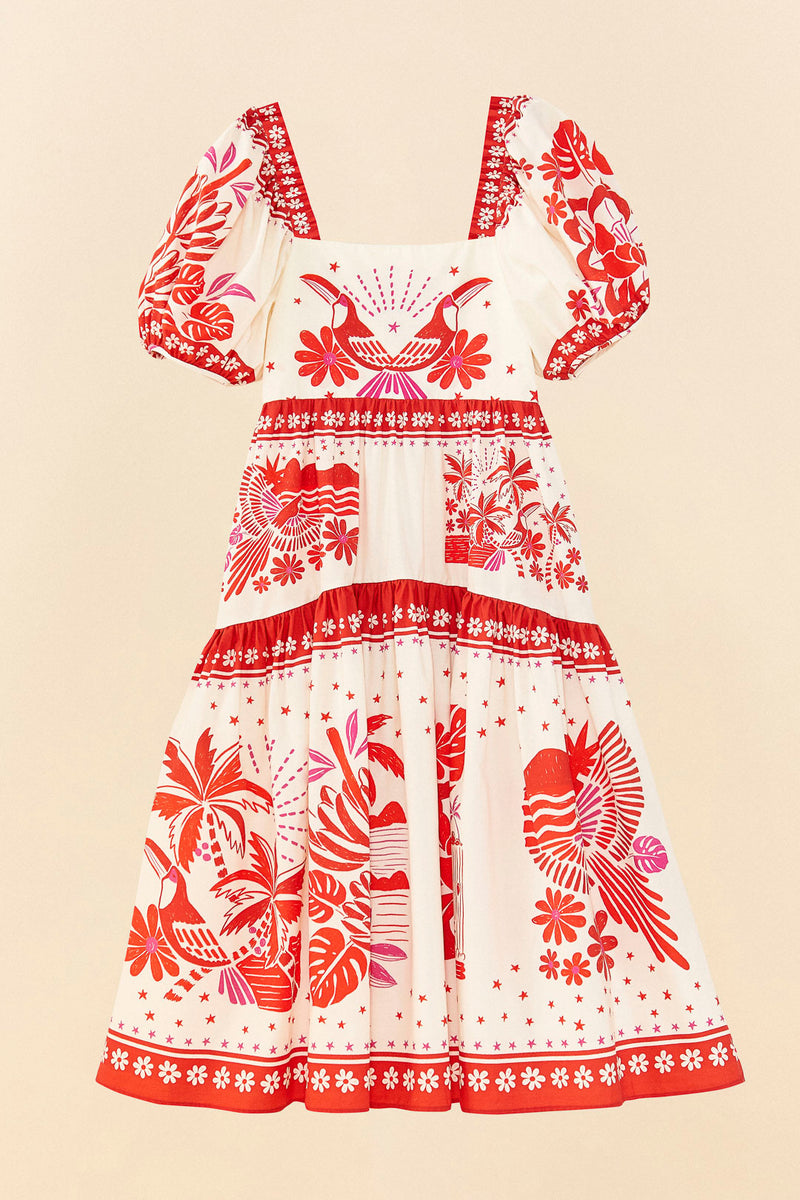 Rio Tiles Eng Midi Dress