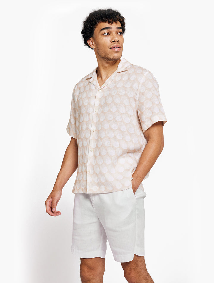Roberto Linen Shirt Bola De Frescobol Sand Pink