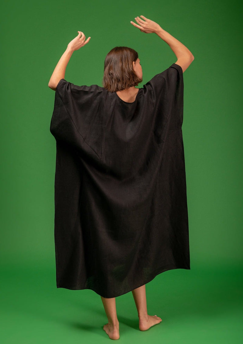 Galeria-Santos Black Snake Kaftan-Justbrazil