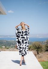 Galeria-Santos Geo Black Kaftan-Justbrazil