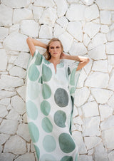 Galeria-Santos Poa Green Kaftan-Justbrazil