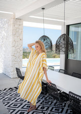Galeria-Santos Yellow Stripes Kaftan-Justbrazil