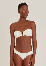Lenny Niemeyer-Geometric Bandeau White Bikini-Justbrazil