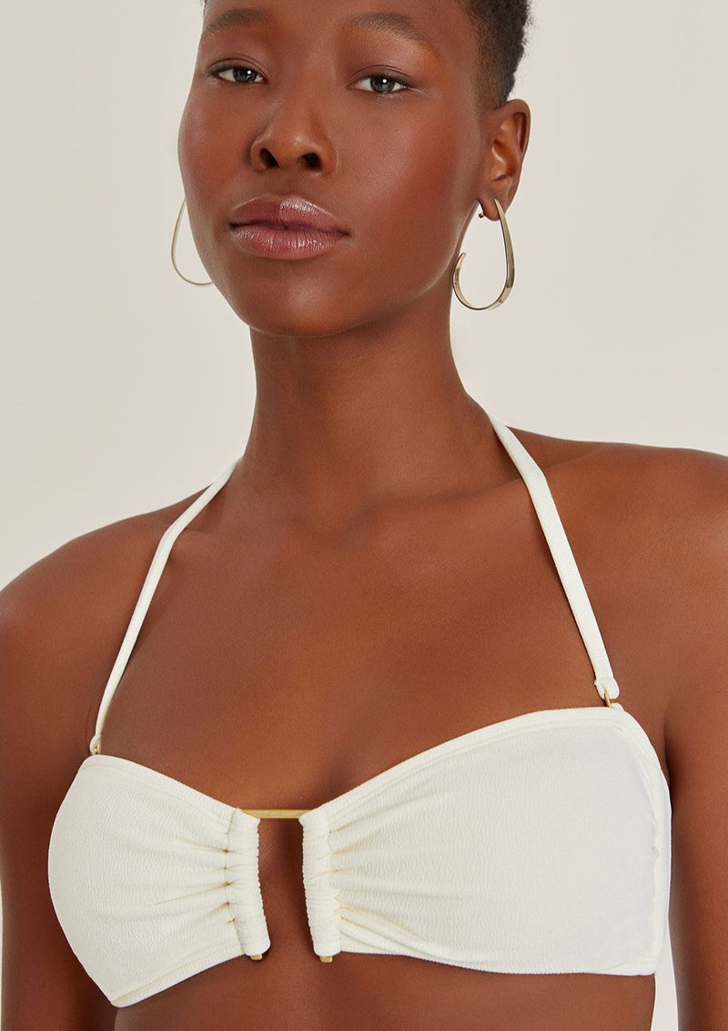 Lenny Niemeyer-Geometric Bandeau White Bikini-Justbrazil