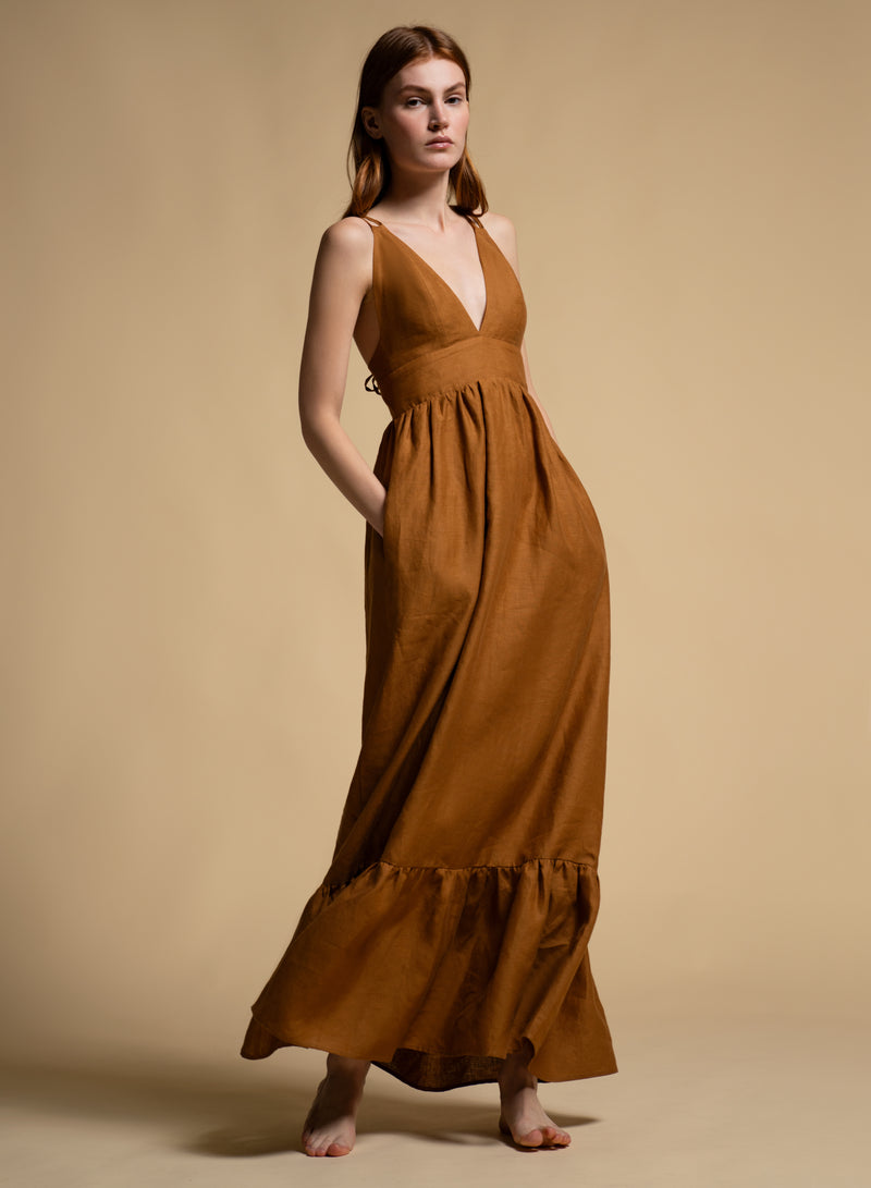 BOTANICO CHOCOLATE DRESS GALERIA JUSTBRAZIL