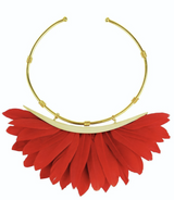 Artemis Feather Red Necklace