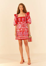 Farm Rio-Summer Sunrise Mini Dress-Justbrazil