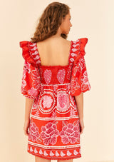 Farm Rio-Summer Sunrise Mini Dress-Justbrazil