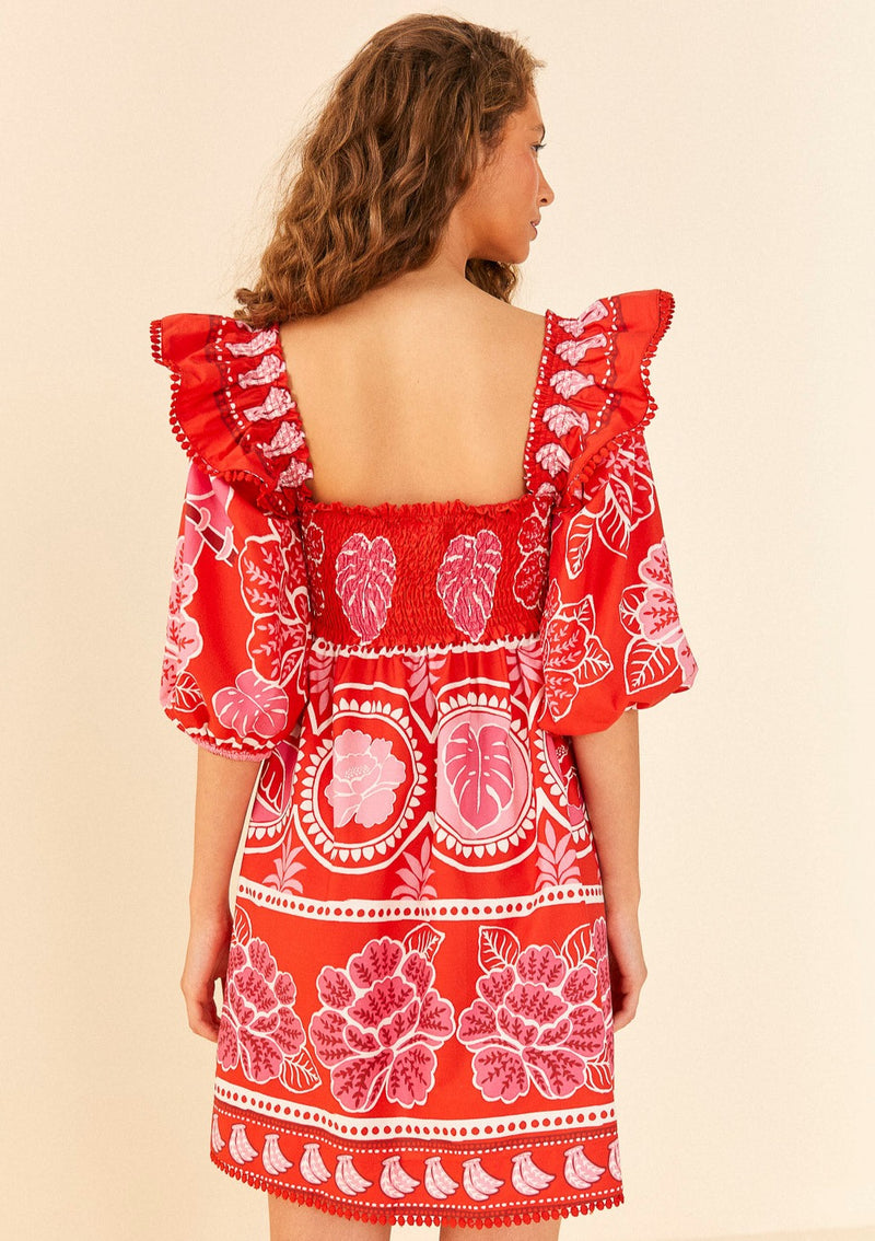 Farm Rio-Summer Sunrise Mini Dress-Justbrazil