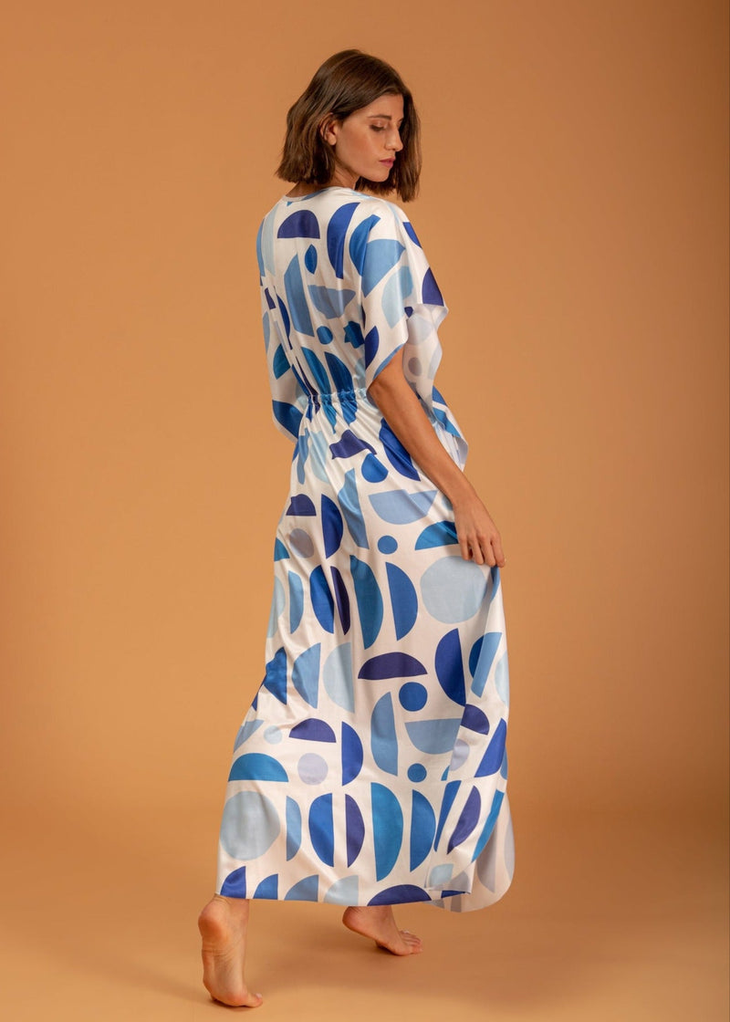 Galeria-Terpsi Geo Blue Kaftan-Justbrazil