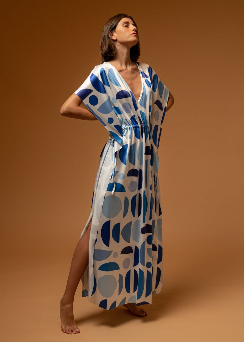 Galeria-Terpsi Geo Blue Kaftan-Justbrazil