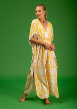 Galeria-Terpsi Yellow Flower Kaftan-Justbrazil