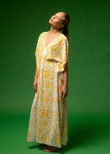 Galeria-Terpsi Yellow Flower Kaftan-Justbrazil