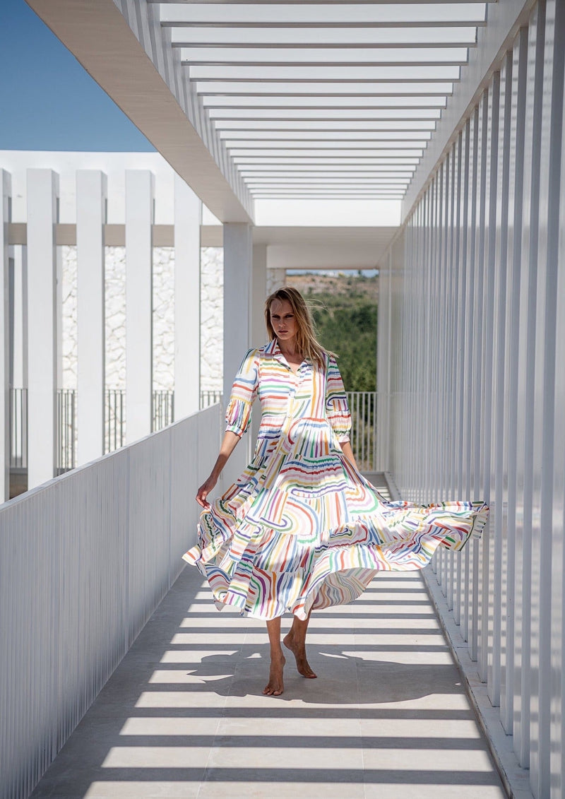 Galeria-Una Colour Stripes Dress-Justbrazil