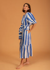 Galeria-Urca Blue Stripes Dress-Justbrazil