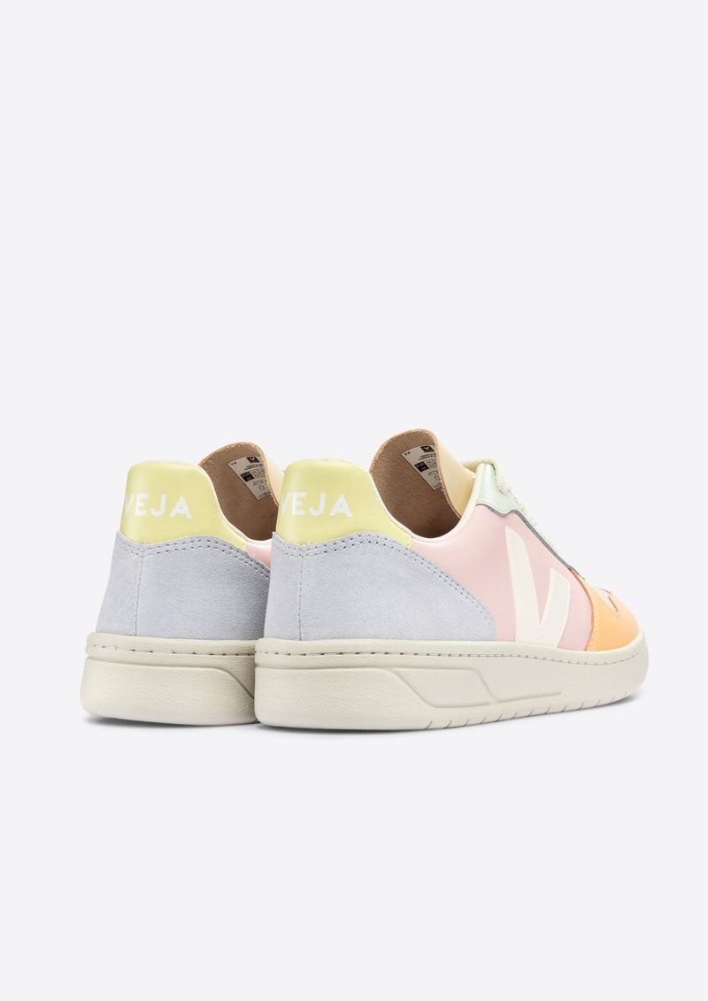 Veja-V-10 Leather Petale_White_Multico-Justbrazil