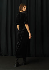 Cocar Velvet Black Dress