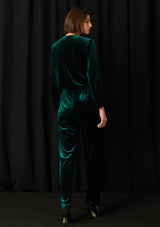 Camburi Green Velvet Jumpsuit