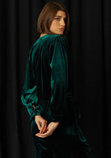Camburi Green Velvet Jumpsuit