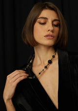 JustBrazil-Necklace-The Crane Onyx Short Necklace-Just Brazil