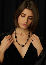 JustBrazil-Necklace-The Crane Onyx Short Necklace-Just Brazil