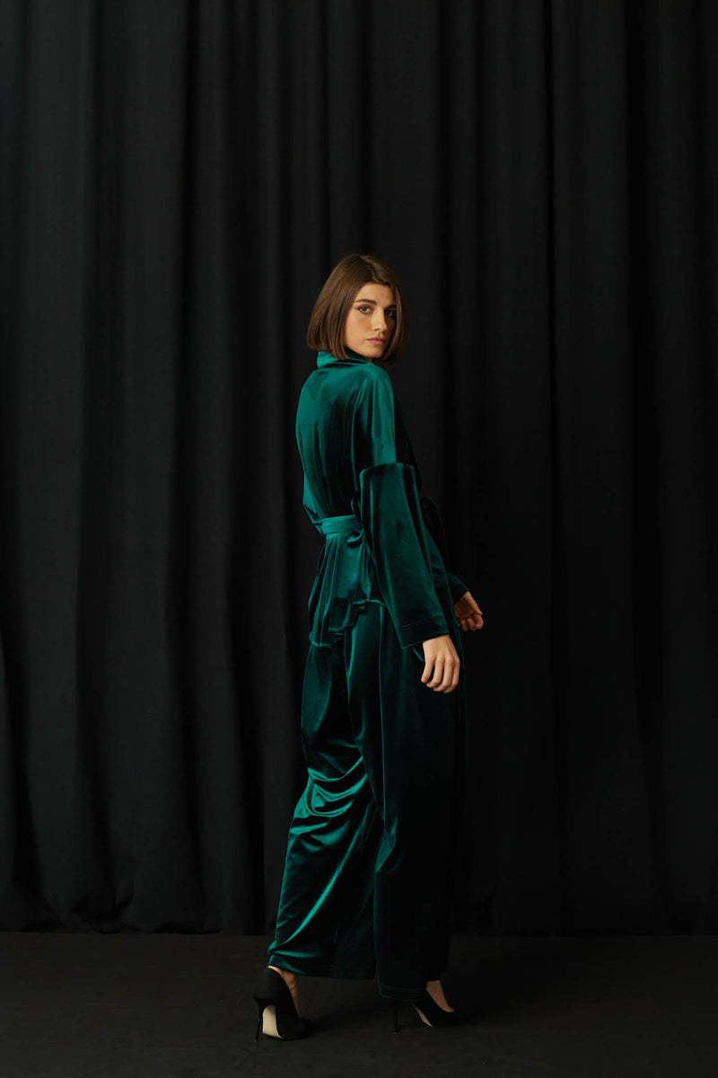 Pedras Green Velvet Trousers