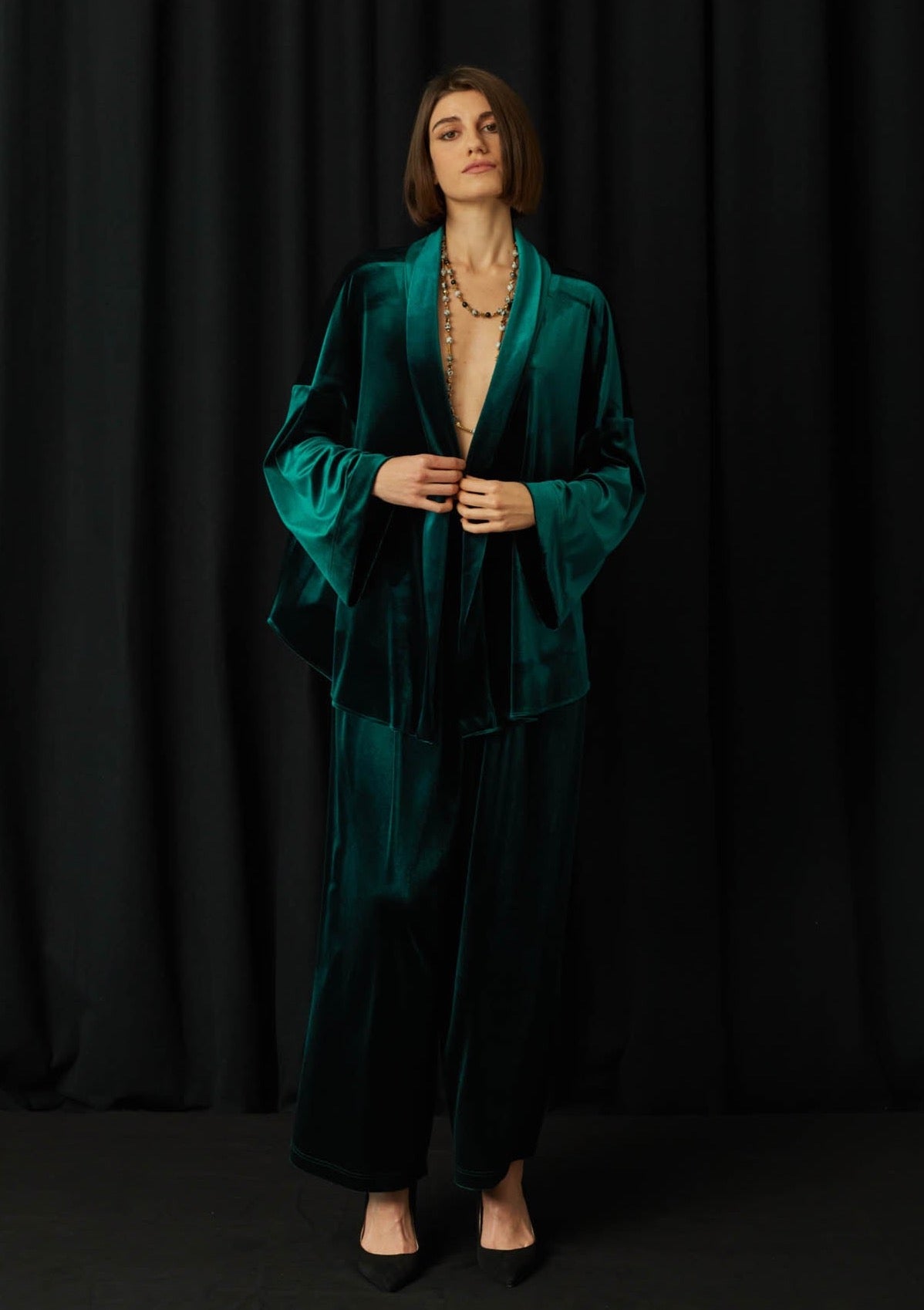 Pedras Green Velvet Trousers
