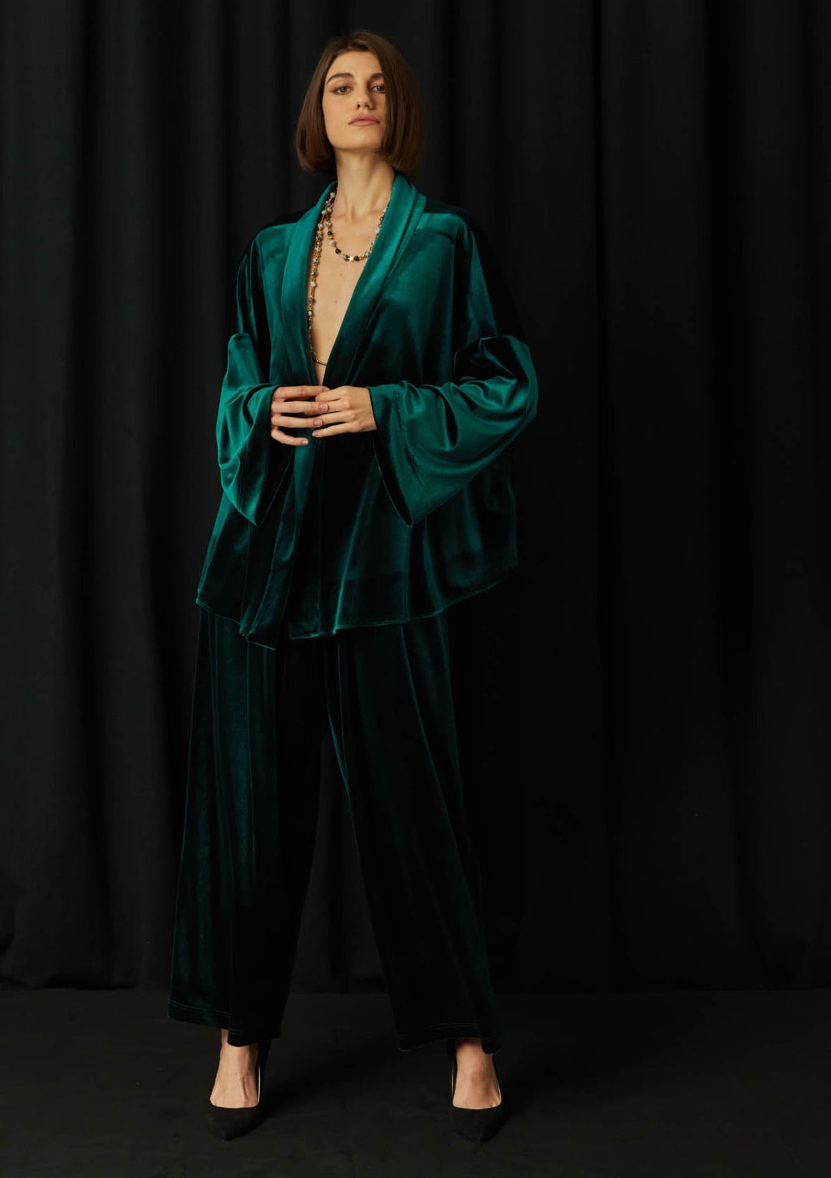 Pedras Green Velvet Trousers