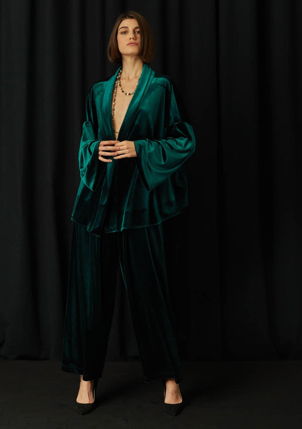 Pedras Green Velvet Trousers