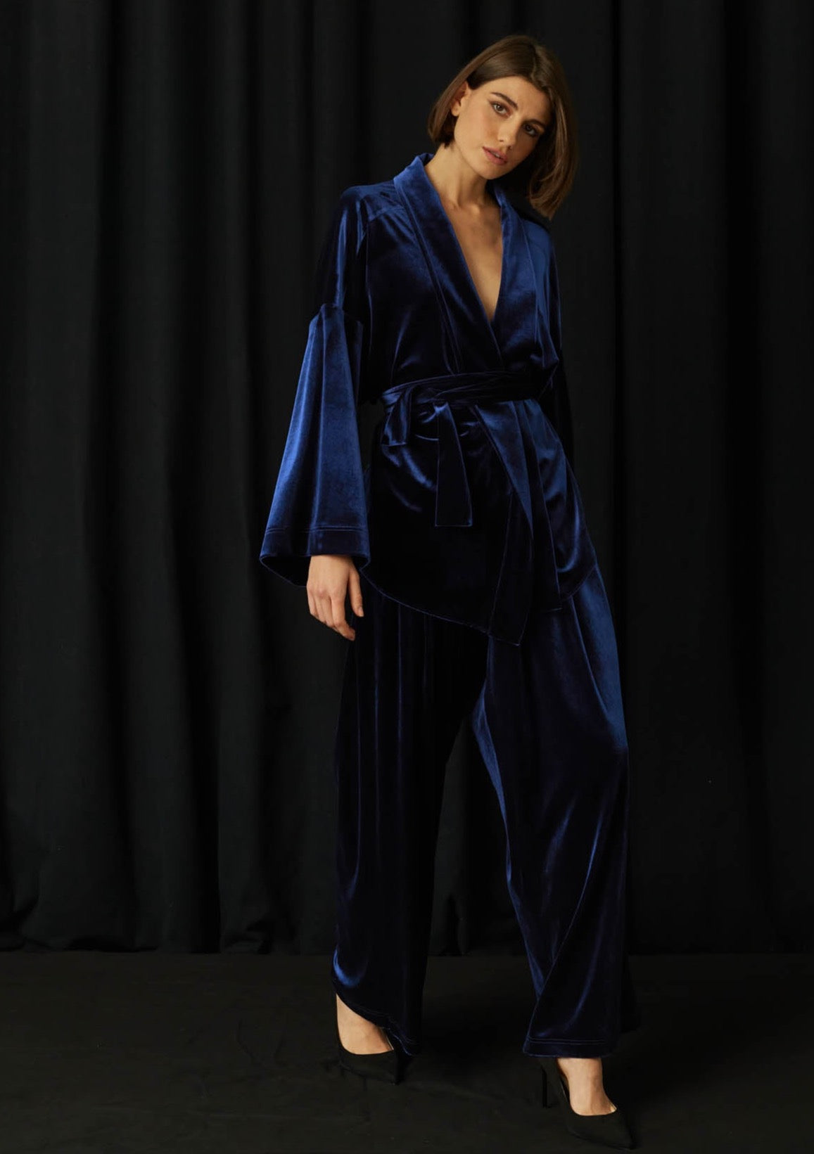 Pedras Blue Velvet Trousers