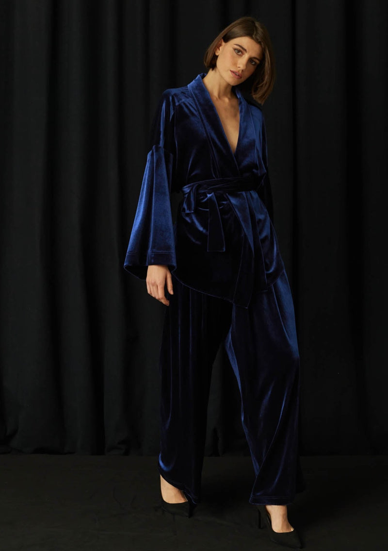 Pedras Blue Velvet Trousers
