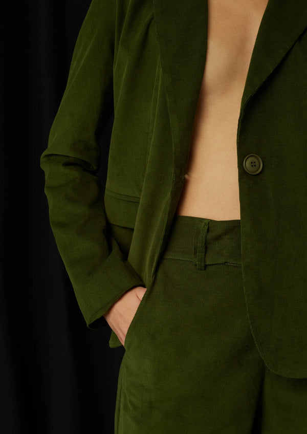 JustBrazil-Blazer-Rufino Corduroy Khaki Blazer-Just Brazil