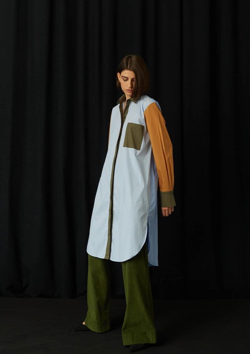 JustBrazil-Shirtdress-Positano Patchwork Tulip Shirtdress-Just Brazil