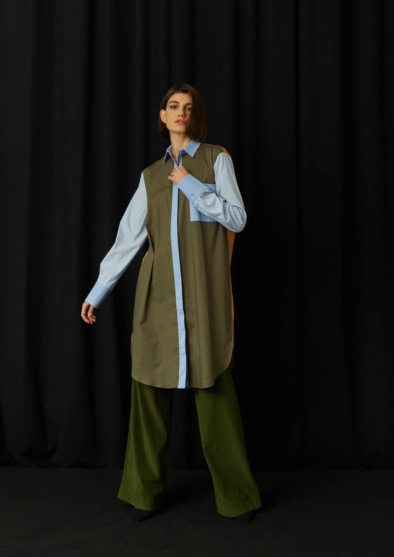 JustBrazil-Shirtdress-Positano Patchwork Lily Shirtdress-Just Brazil