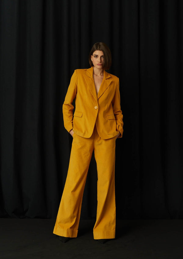 JustBrazil-Trousers-Romero Corduroy Yellow Trousers-Just Brazil