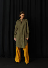 JustBrazil-Shirtdress-ositano Lily Khaki Shirtdress-Just Brazil