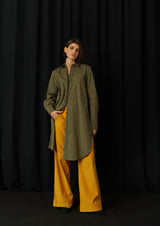 JustBrazil-Shirtdress-ositano Lily Khaki Shirtdress-Just Brazil