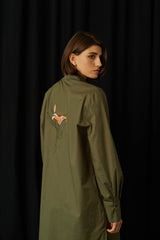 Positano Lily Khaki Shirtdress