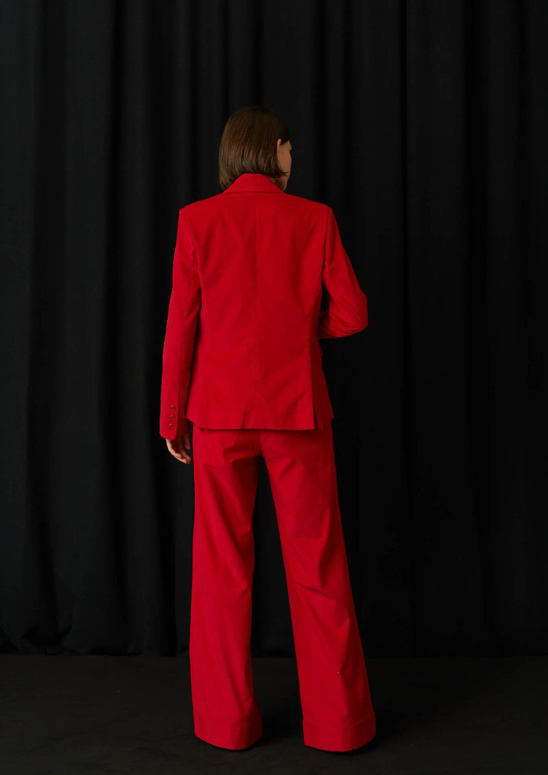 JustBrazil-Blazer-Romero Corduroy Red Trousers-Just Brazil