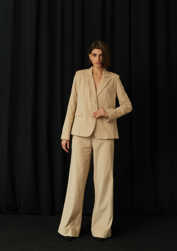 JustBrazil-Trousers-Romero Corduroy Vanilla Trousers-Just Brazil
