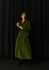 JustBrazil-Skirt-Bastos Corduroy Khaki Skirt-Just Brazil