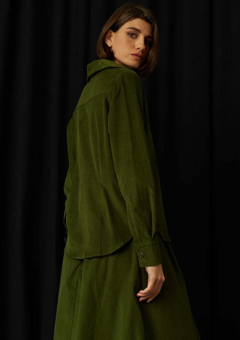 JustBrazil-Shirt-Rivera Corduroy Khaki Shirt-Just Brazil