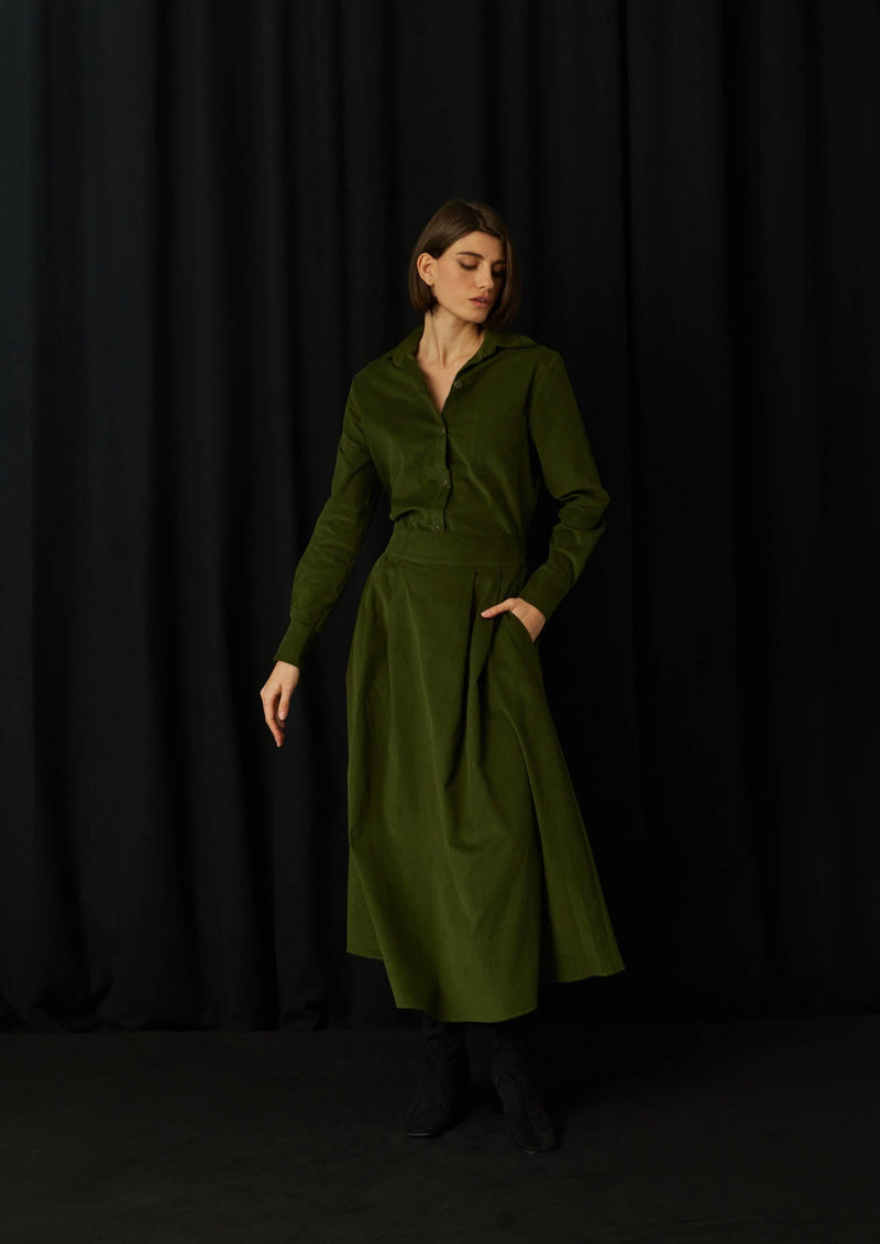 JustBrazil-Shirt-Rivera Corduroy Khaki Shirt-Just Brazil